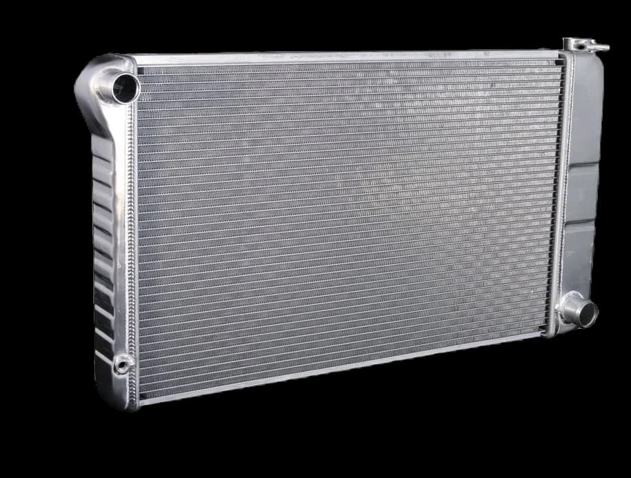 Aluminum GM crossflow radiator for a manual transmission