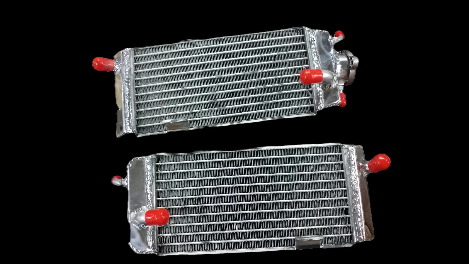 Custom aluminum motorcycle radiators