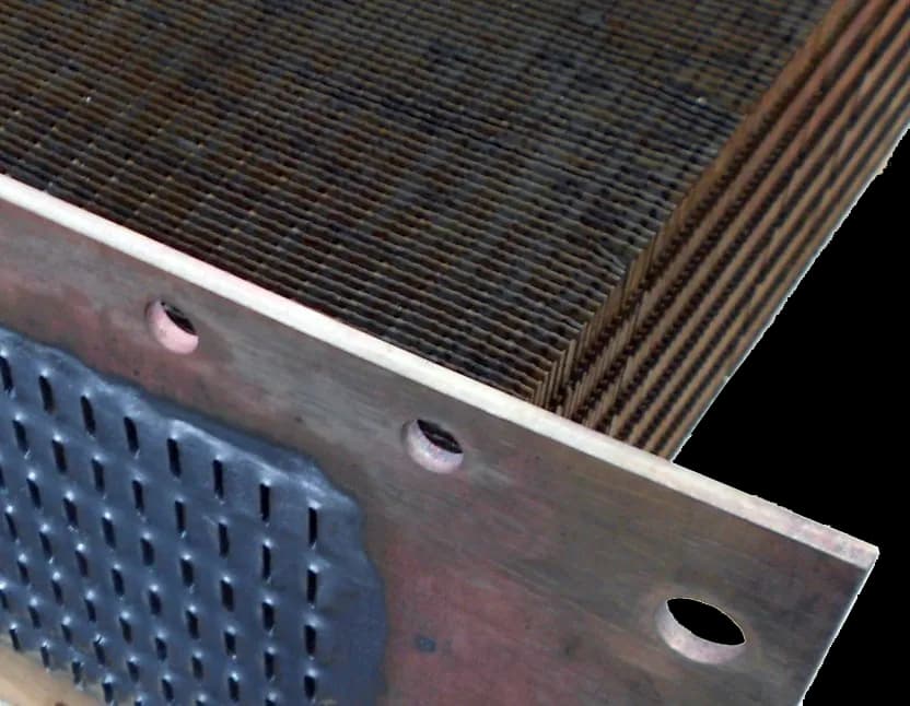 Flat fin bolt-on HD truck radiator core