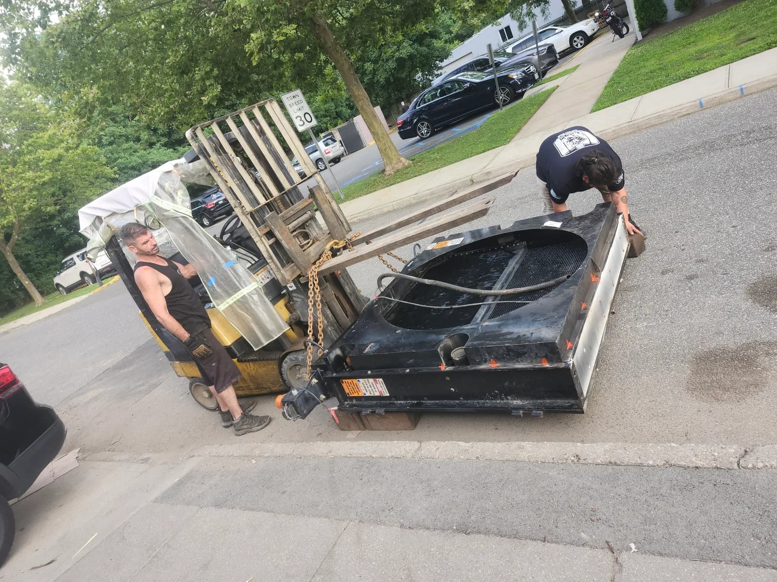 Bringing in a radiator and CAC for cleaning and repairing