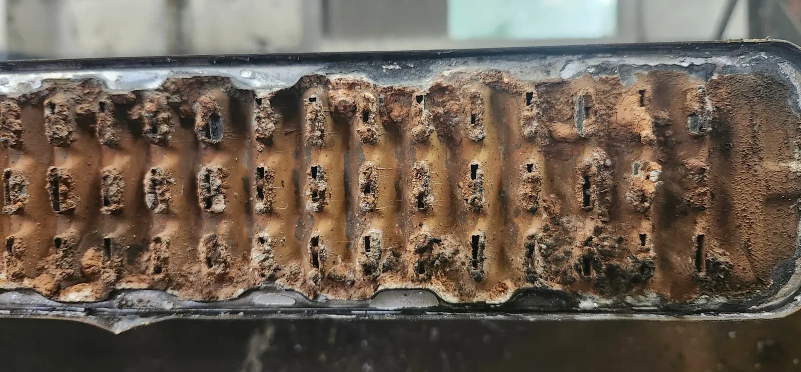Buick radiator core destroyed by rust