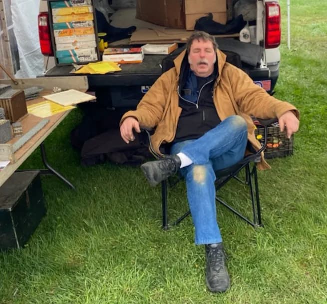 Bill Carberry, hard at work during the Fall Hershey Meet