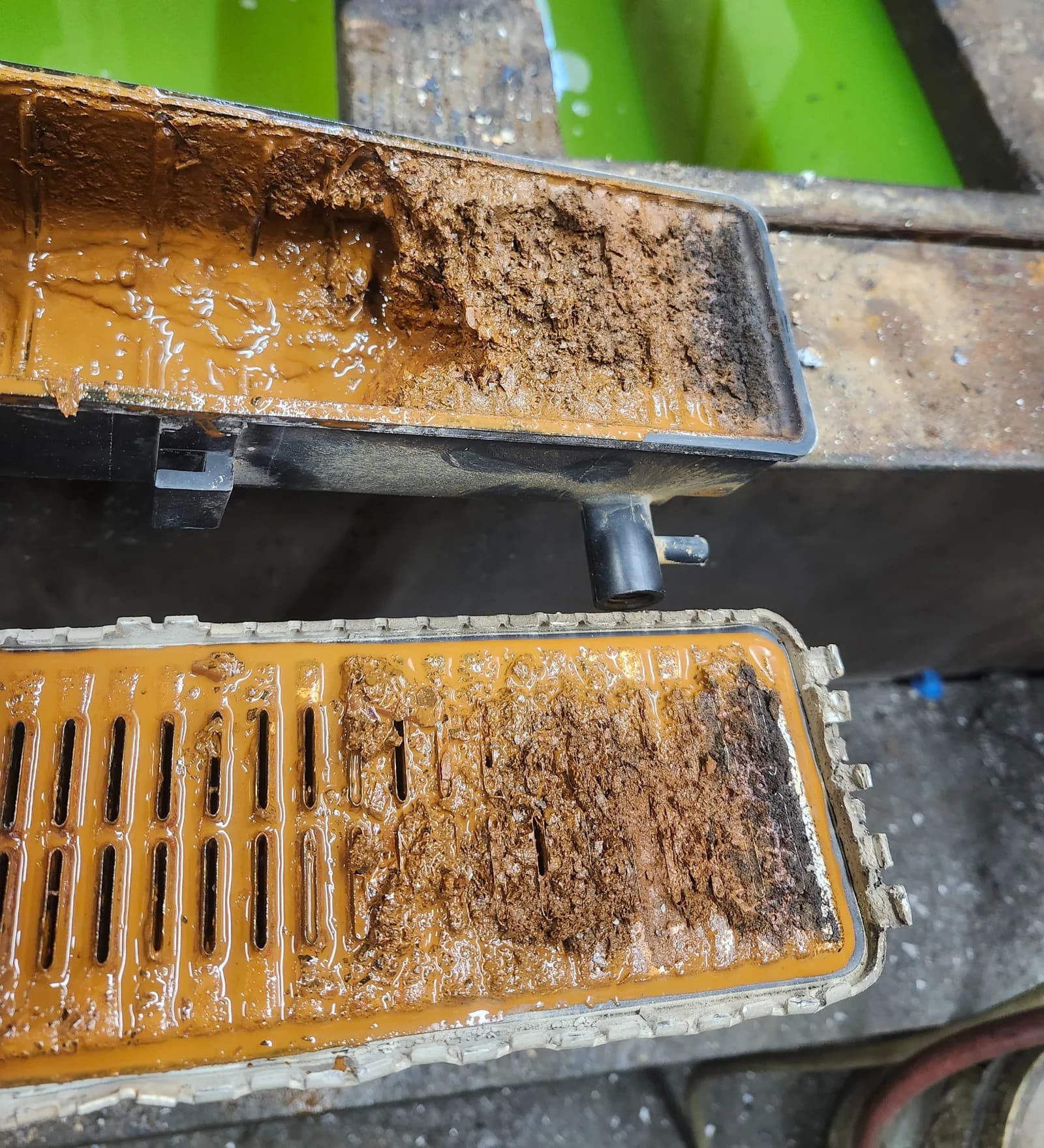 GM radiator core destroyed by rust