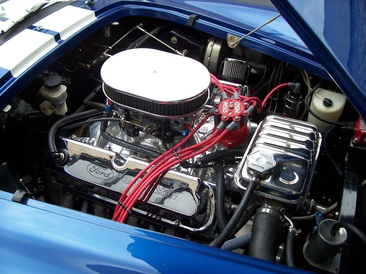 Cobra with a 429 and a new brass expansion tank