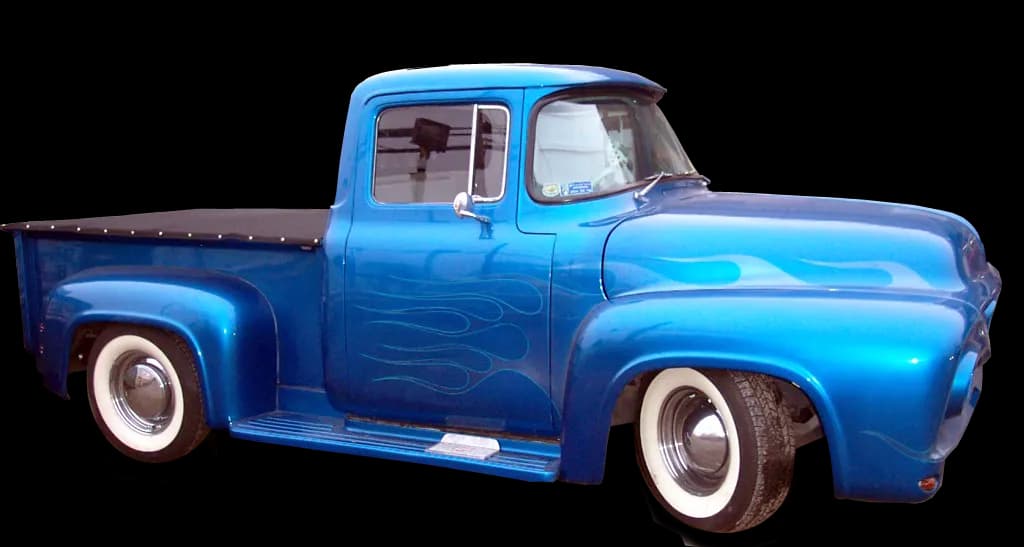 1950s pickup truck with recored heater
