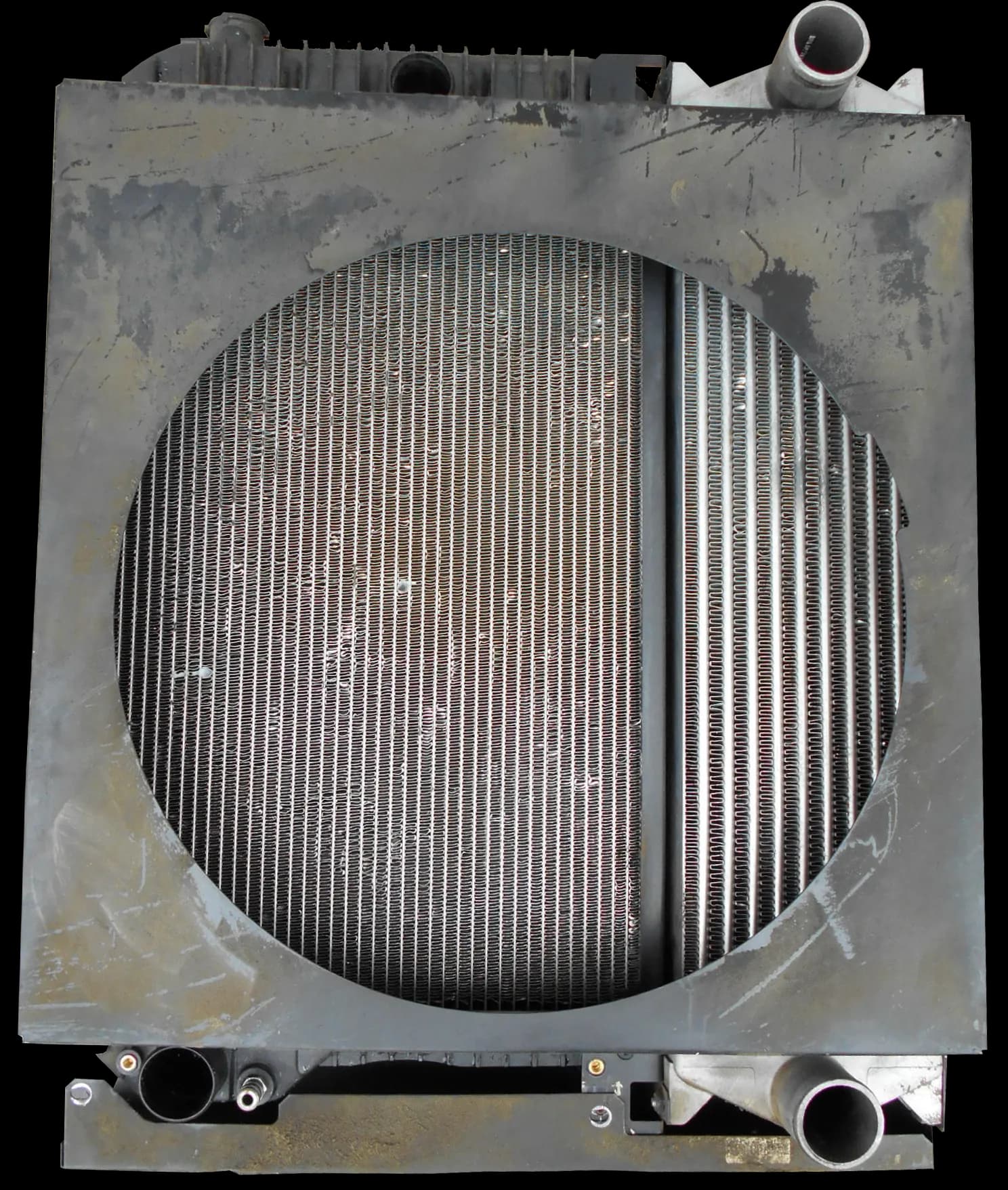 International Navistar radiator and charge air cooler side by side