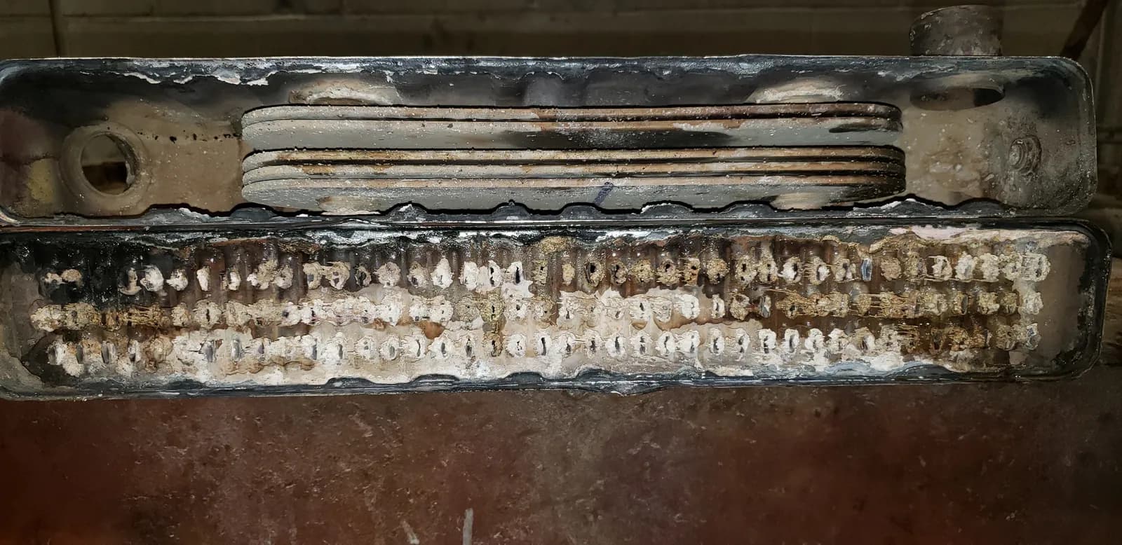 Cadillac TOC and EOC with lots of calcium buildup